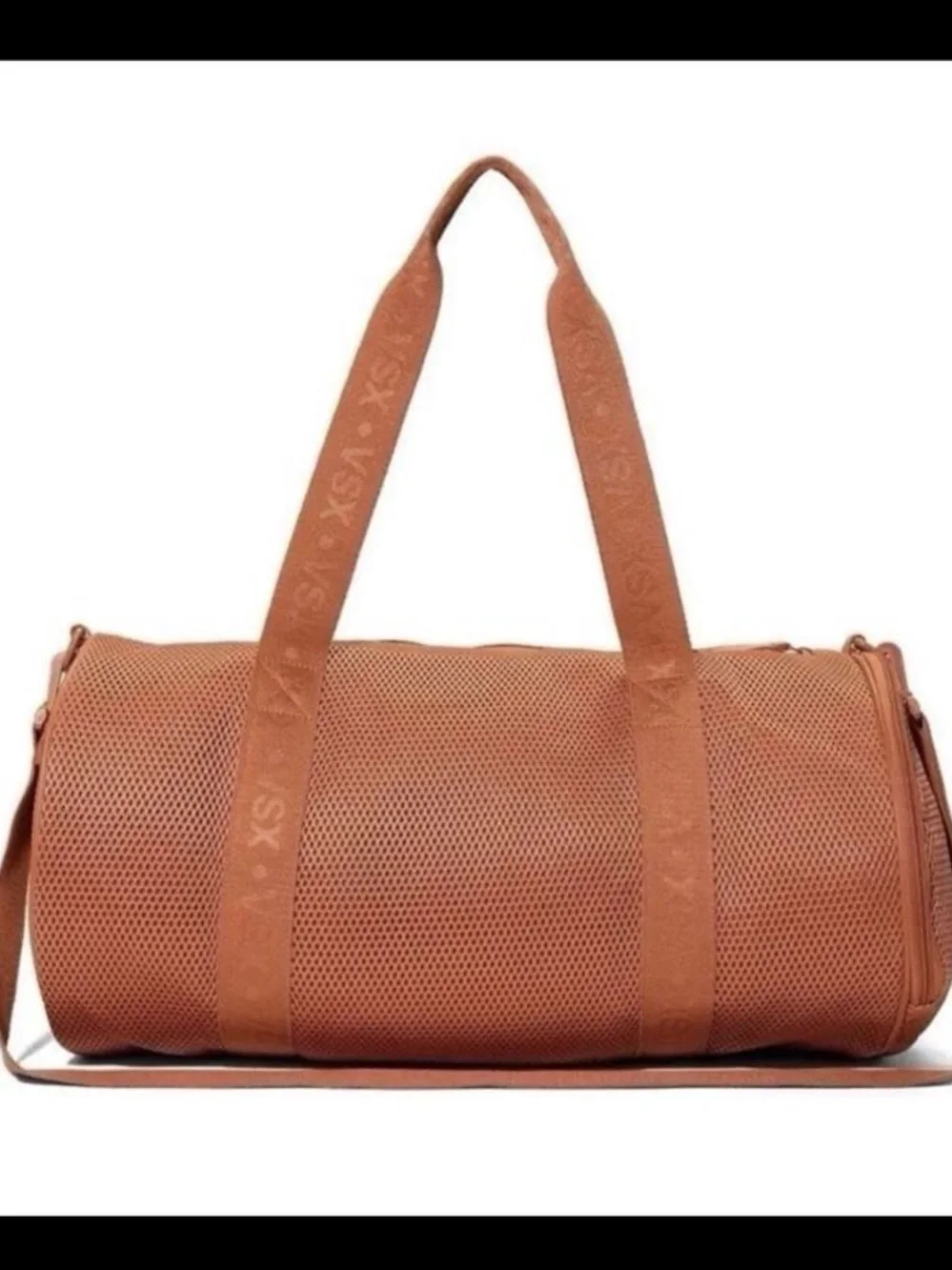 VSX Rust Orange Mesh Duffel Bag for Men